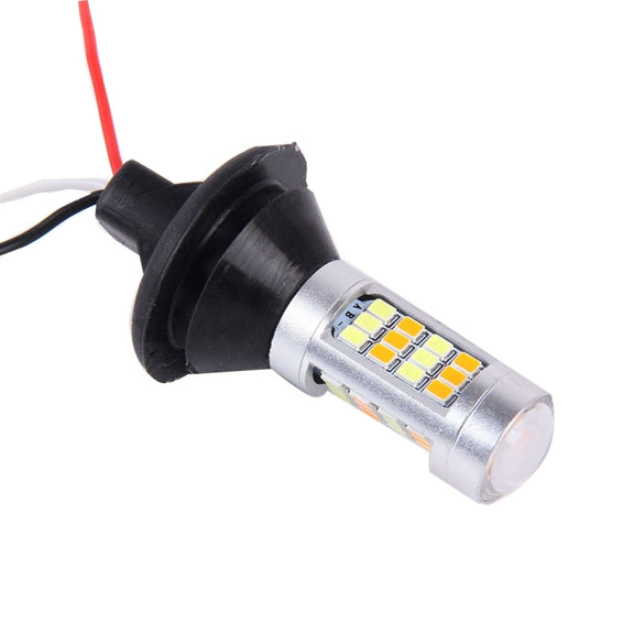 2 PCS 1156/BA15S/BAU15S 10W 1000 LM 6000K White + Yellow Light DRL&Turn Light with 42 SMD-2835-LED Lamp���DC 12-24V