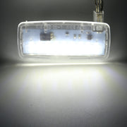 2 PCS Car DC12V / 1.5W / 6000K / 100LM LED Vanity Mirror Lamp Makeup Mirror Light with 18 SMD-3014 Lamps for BMW E93, White Light