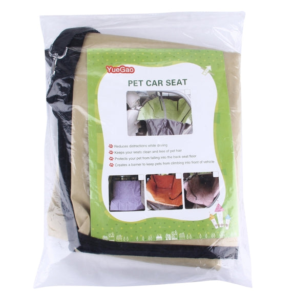 Nonslip Folding Car Rear Back Seat Cover Pet Cat Dog Cushion Mat, Size: 195 x 135 x 0.2 cm(Khaki)