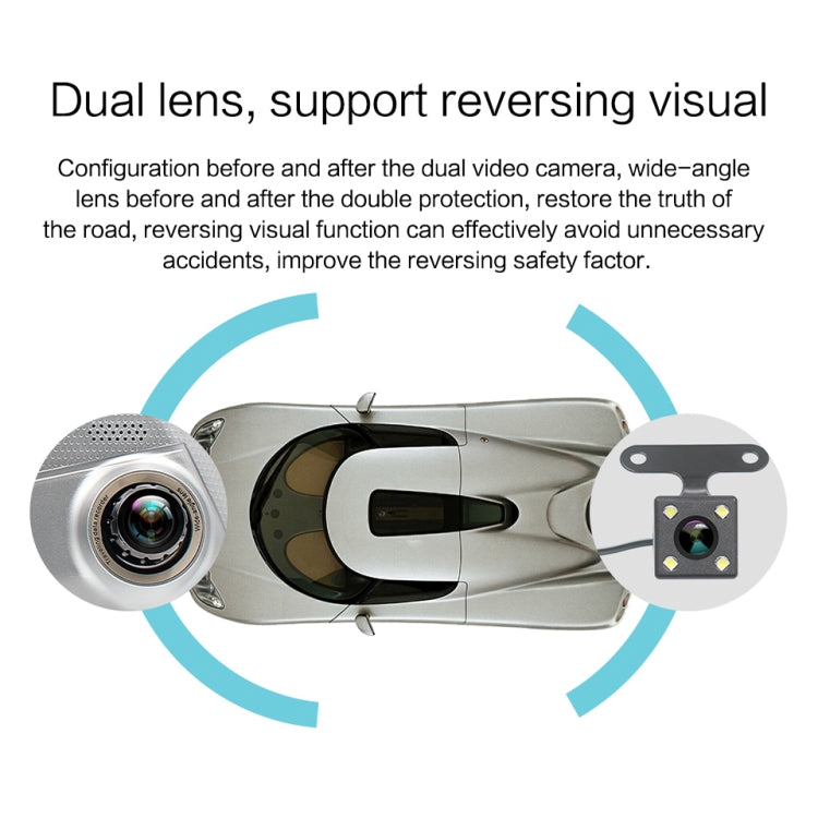 V100 7 inch LCD Touch Screen Rear View Mirror Car Recorder with Separate Camera, 170 Degree Wide Angle Viewing, Support Night Vision / Loop Video / Motion Detection / G-Sensor / TF Card - Car DVRs by PMC TechLife | Online Shopping South Africa | PMC TechLife | Buy Now Pay Later Mobicred