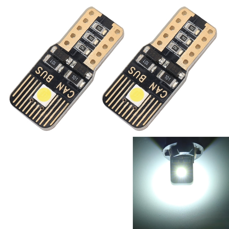 2 PCS T10 / W5W / 168 / 194 DC12V / 1.3W / 6000K / 110LM 2LEDs SMD-3030 Car Clearance Light, with Decoder (White Blue) - Clearance Lights by PMC TechLife | Online Shopping South Africa | PMC TechLife | Buy Now Pay Later Mobicred
