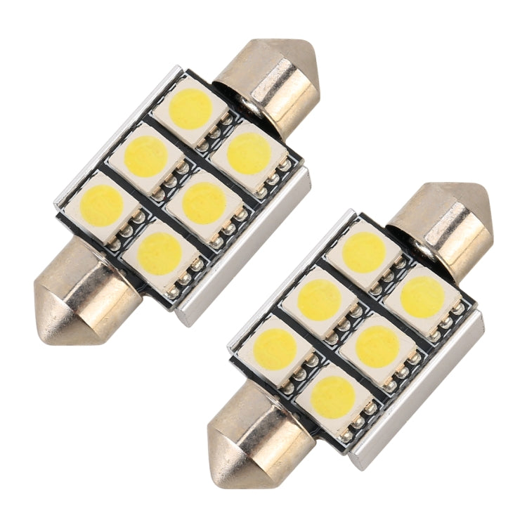 10 PCS 36mm DC12V / 2W / 7000K / 80LM 6LEDs SMD-5050 Car Reading Lamp(White Light) - Dome Lights by PMC TechLife | Online Shopping South Africa | PMC TechLife | Buy Now Pay Later Mobicred