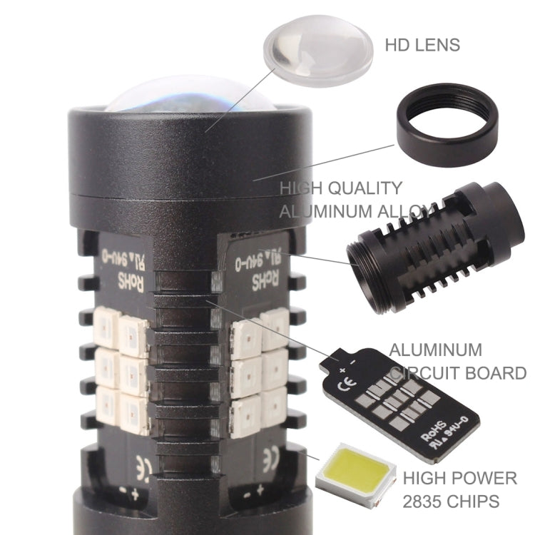 2 PCS 10.5W 1157-2835-21smd Red LED Car Brake Light Tail Light Bulb, DC 12-24V(Red Light) - Brake Lights by PMC TechLife | Online Shopping South Africa | PMC TechLife | Buy Now Pay Later Mobicred