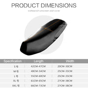 Water-resistant Motorcycle Black Leather Seat Cover Prevent Bask In Seat Scooter Cushion Protect, Size: L, Length: 55-60cm; Width: 25-35cm