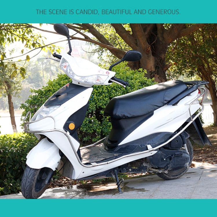 Water-resistant Motorcycle Black Leather Seat Cover Prevent Bask In Seat Scooter Cushion Protect, Size: L, Length: 55-60cm; Width: 25-35cm