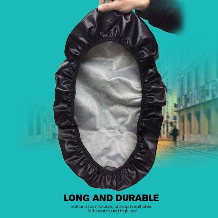 Water-resistant Motorcycle Black Leather Seat Cover Prevent Bask In Seat Scooter Cushion Protect, Size: L, Length: 55-60cm; Width: 25-35cm