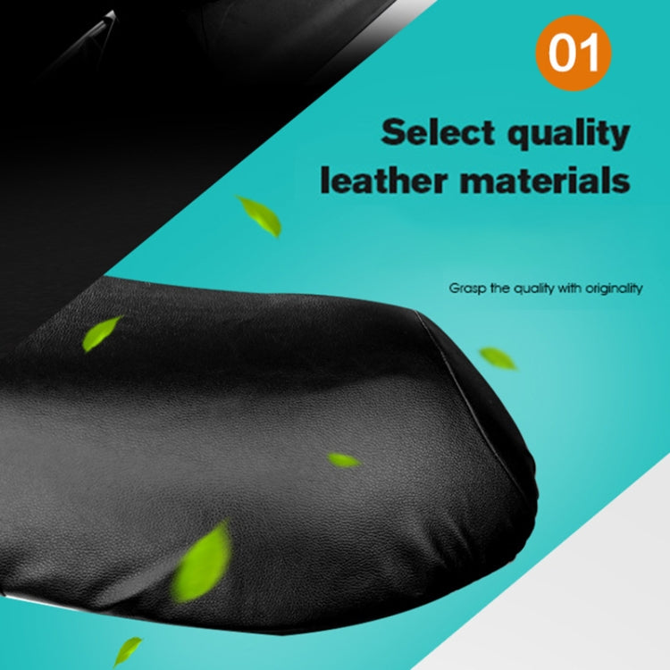 Water-resistant Motorcycle Black Leather Seat Cover Prevent Bask In Seat Scooter Cushion Protect, Size: L, Length: 55-60cm; Width: 25-35cm