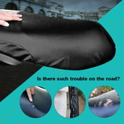 Water-resistant Motorcycle Black Leather Seat Cover Prevent Bask In Seat Scooter Cushion Protect, Size: L, Length: 55-60cm; Width: 25-35cm