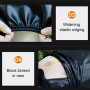 Water-resistant Motorcycle Black Leather Seat Cover Prevent Bask In Seat Scooter Cushion Protect, Size: L, Length: 55-60cm; Width: 25-35cm