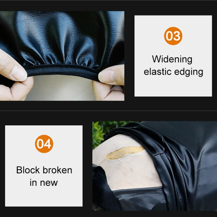 Water-resistant Motorcycle Black Leather Seat Cover Prevent Bask In Seat Scooter Cushion Protect, Size: L, Length: 55-60cm; Width: 25-35cm