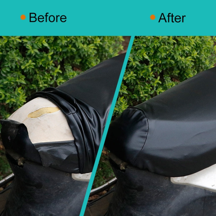 Water-resistant Motorcycle Black Leather Seat Cover Prevent Bask In Seat Scooter Cushion Protect, Size: XL, Length: 61-65cm; Width: 27-38cm
