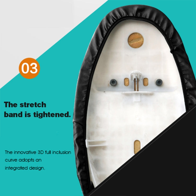 Waterproof Motorcycle Black Leather Seat Cover Prevent Bask In Seat Scooter Cushion Protect, Size: XL, Length: 61-65cm; Width: 27-38cm - Seat Covers by PMC TechLife | Online Shopping South Africa | PMC TechLife | Buy Now Pay Later Mobicred