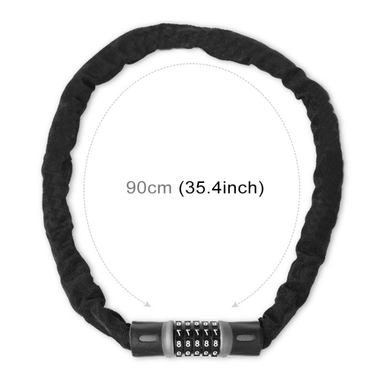 Motorcycles / Bicycle Chain Lock 5 Digit Password Anti-theft Password Lock, Length: 0.9m - Theft Protection by PMc TechLife | Online Shopping South Africa | PMc TechLife | Buy Now Pay Later Mobicred