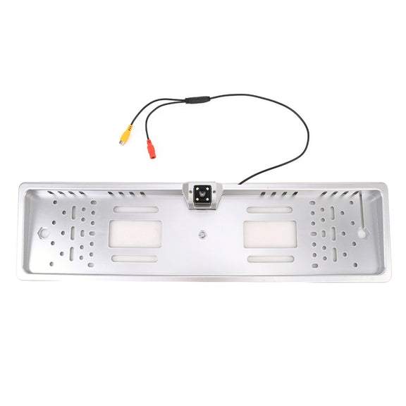 JX-9488 720x540 Effective Pixel NTSC 60HZ CMOS II Universal Water-resistant Car Rear View Backup Camera with 2W 80LM 5000K White Light 4LED Lamp, DC 12V, Wire Length: 4m(Silver)