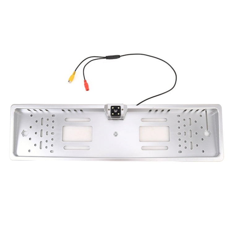 JX-9488 720x540 Effective Pixel NTSC 60HZ CMOS II Universal Water-resistant Car Rear View Backup Camera with 2W 80LM 5000K White Light 4LED Lamp, DC 12V, Wire Length: 4m(Silver)