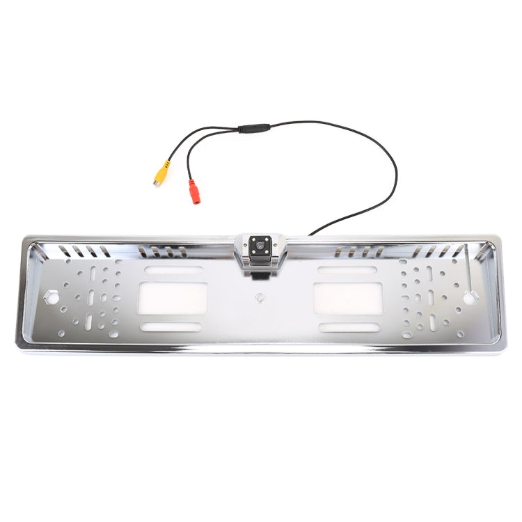 JX-9488 720x540 Effective Pixel NTSC 60HZ CMOS II Universal Water-resistant Car Electroplated Silver Rear View Backup Camera with 2W 80LM 5000K White Light 4LED Lamp, DC 12V, Wire Length: 4m