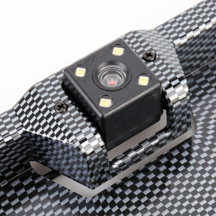 JX-9488 720x540 Effective Pixel NTSC 60HZ CMOS II Universal Water-resistant Car Carbon Fiber Rear View Backup Camera with 2W 80LM 5000K White Light 4LED Lamp, DC 12V, Wire Length: 4m