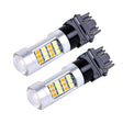 2 PCS T25/3157 10W 1000 LM 6000K White + Yellow Light Turn Signal Light with 42 SMD-2835-LED Lamps And Len. DC 12-24V - Arrow Turn Lights by PMC TechLife | Online Shopping South Africa | PMC TechLife | Buy Now Pay Later Mobicred