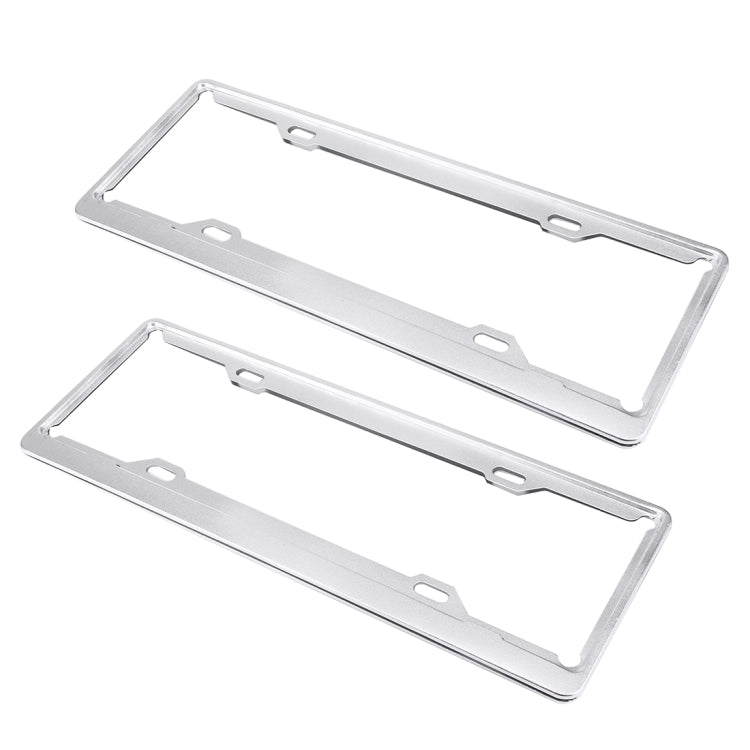 2 PCS Car License Plate Aerospace Aluminum Bracket Frame Holder Stand Mount, Size: 440mm x 140mm(Silver) - free shipping - PMC TechLife - Order now!