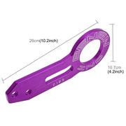 Benen Aluminum Alloy Rear Tow Towing Hook Trailer Ring for Universal Car Auto with Two Screw Holes(Purple)