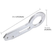 Benen Aluminum Alloy Rear Tow Towing Hook Trailer Ring for Universal Car Auto with Two Screw Holes(Silver)