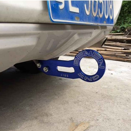 Benen Aluminum Alloy Rear Tow Towing Hook Trailer Ring for Universal Car Auto with Two Screw Holes(Blue) - Towing Bars by PMC TechLife | Online Shopping South Africa | PMC TechLife | Buy Now Pay Later Mobicred
