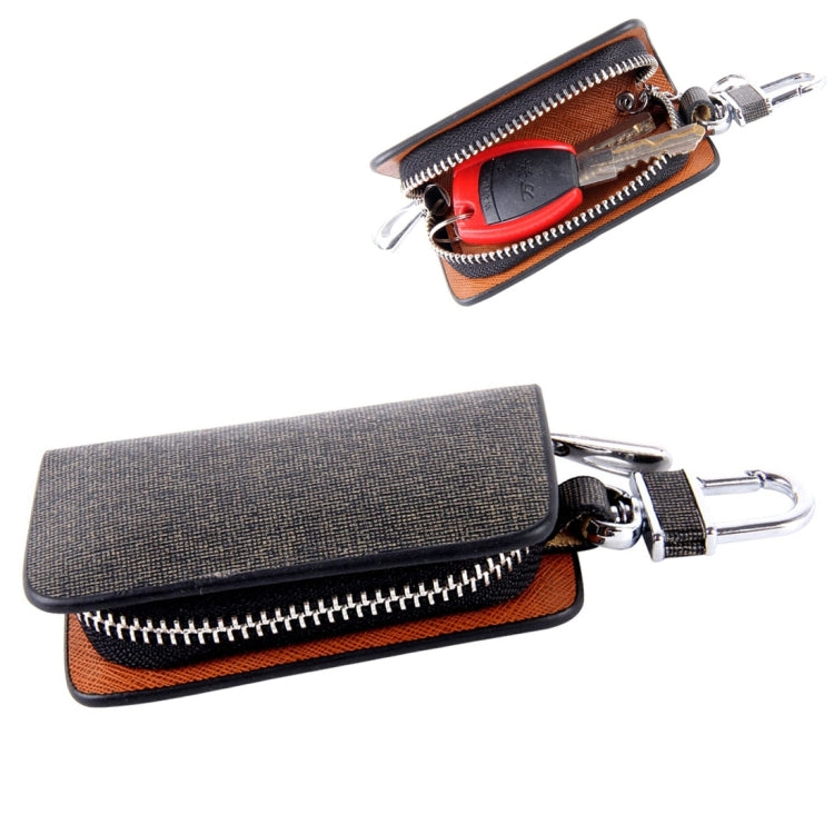 Universal Leather Knead Skin Texture Waist Hanging Zipper Wallets Key Holder Bag (No Include Key)(Black) - Car Key Cases by PMC TechLife | Online Shopping South Africa | PMC TechLife | Buy Now Pay Later Mobicred