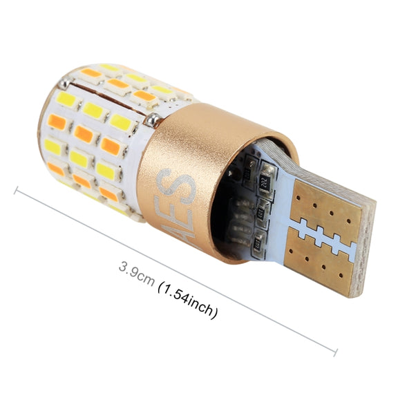 2 PCS T10 DC12V / 2.2W / 6000K / 160LM Car Auto Turn Lights / Running Lights (Turn: Yellow Light; Running: White Light)