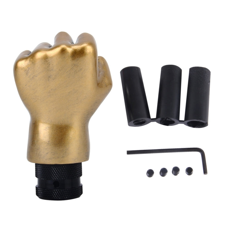 Universal Fist Shape Aluminum Manual or Automatic Gear Shift Knob Compatible with Three Rubber Covers Fit for All Car - Shift Knob by PMC TechLife | Online Shopping South Africa | PMC TechLife | Buy Now Pay Later Mobicred