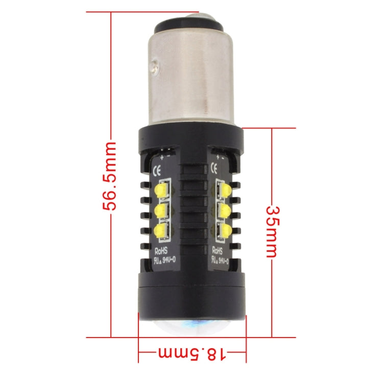 2 PCS MZ 10W 1080LM 5500K 1157 12 XB-D LED Car Brake Lights BAY15D Reverse Lamps Car Tail Parking Light Auto Turn Signals, DC 12-24V(White Light)