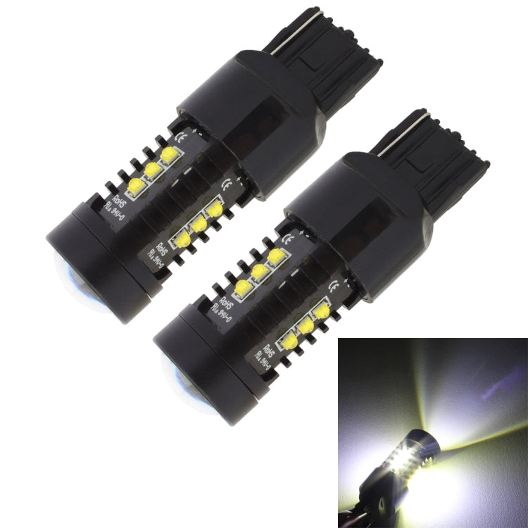 2 PCS MZ 10W 1080LM 5500K 7440 12 XB-D LED Car Reverse Lights T20 Tail Backup Lamps Car Tail Parking DRL Brake Parking Lights, DC 12-24V(White Light) - free shipping - PMC Jewellery - Order now!