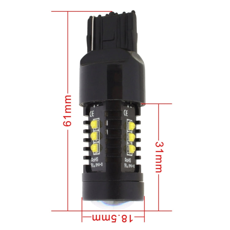 2 PCS MZ 10W 1080LM 5500K 7440 12 XB-D LED Car Reverse Lights T20 Tail Backup Lamps Car Tail Parking DRL Brake Parking Lights, DC 12-24V(White Light) - free shipping - PMC Jewellery - Order now!