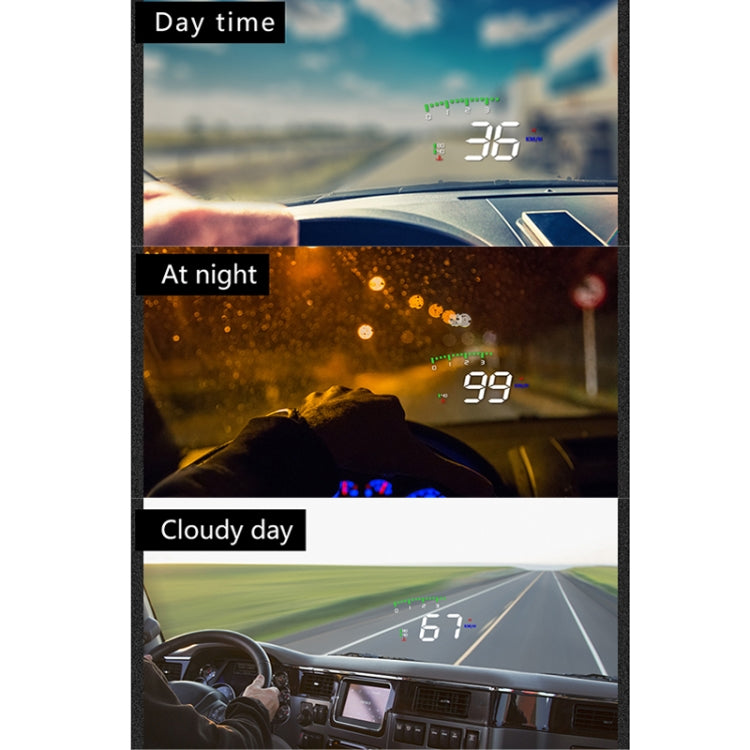 A900 OBD2 3.5 inch Vehicle-mounted Head Up Display Security System, Support Car Speed / Engine Revolving Speed Display / Water Temperature / Voltage / Driving Mileage - Head Up Display System by PMC TechLife | Online Shopping South Africa | PMC TechLife | Buy Now Pay Later Mobicred