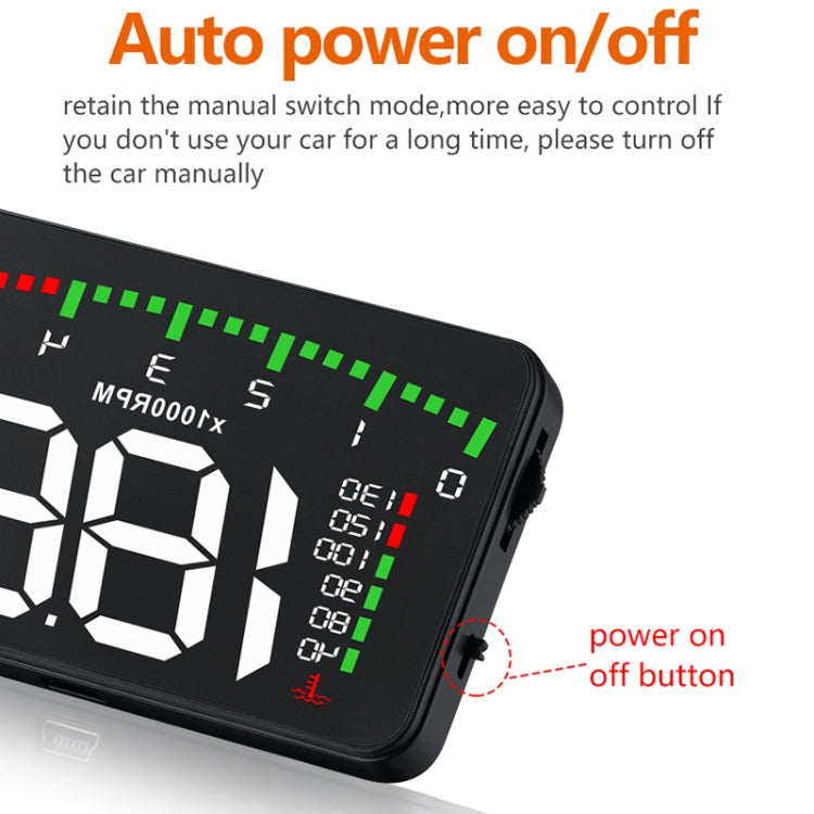 A900 OBD2 3.5 inch Vehicle-mounted Head Up Display Security System, Support Car Speed / Engine Revolving Speed Display / Water Temperature / Voltage / Driving Mileage - Head Up Display System by PMC TechLife | Online Shopping South Africa | PMC TechLife | Buy Now Pay Later Mobicred