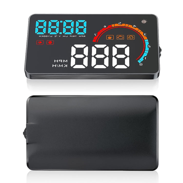D2500 OBD2+GPS 4 inch Vehicle-mounted Head Up Display Security System, Support Car Speed / Engine Revolving Speed Display / Water Temperature / Battery Voltage / Running Speed & Direction & Distance - Head Up Display System by PMC TechLife | Online Shopping South Africa | PMC TechLife | Buy Now Pay Later Mobicred