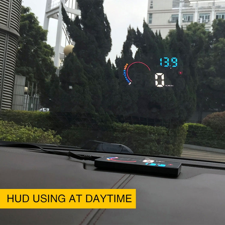 D2500 OBD2+GPS 4 inch Vehicle-mounted Head Up Display Security System, Support Car Speed / Engine Revolving Speed Display / Water Temperature / Battery Voltage / Running Speed & Direction & Distance - Head Up Display System by PMC TechLife | Online Shopping South Africa | PMC TechLife | Buy Now Pay Later Mobicred