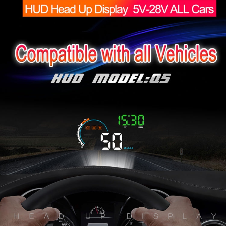 Q5 GPS 4 inch Vehicle-mounted Head Up Display Security System, Support Running Speed & Direction & Distance / Driving Kilometres / - Head Up Display System by PMC TechLife | Online Shopping South Africa | PMC TechLife | Buy Now Pay Later Mobicred