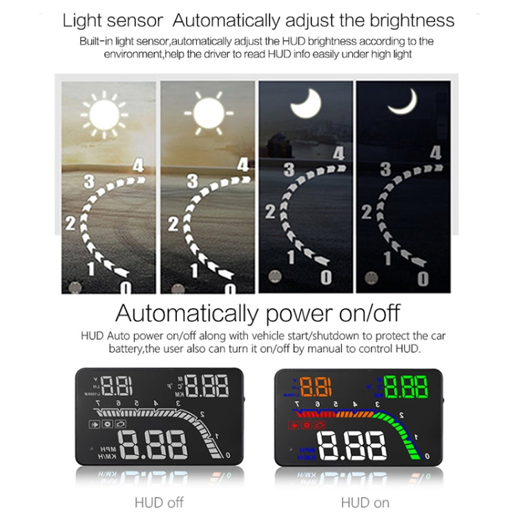 T100 OBD2 4 inch Vehicle-mounted Head Up Display Security System, Support Car Speed / Engine Revolving Speed Display / Instantaneous Fuel Consumption / Detection and Elimination Fault Code - free shipping - PMC TechLife - Order now!