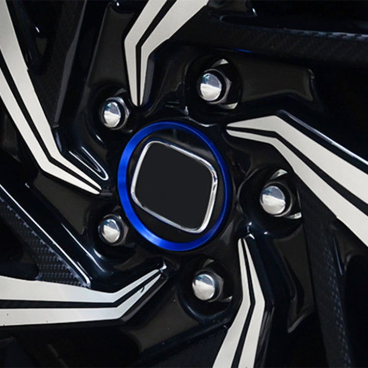 4 PCS Car Metal Wheel Hub Decoration Ring for BMW 5 Series 2018 (Blue) - Wheels Tires & Parts by PMC TechLife | Online Shopping South Africa | PMC TechLife | Buy Now Pay Later Mobicred