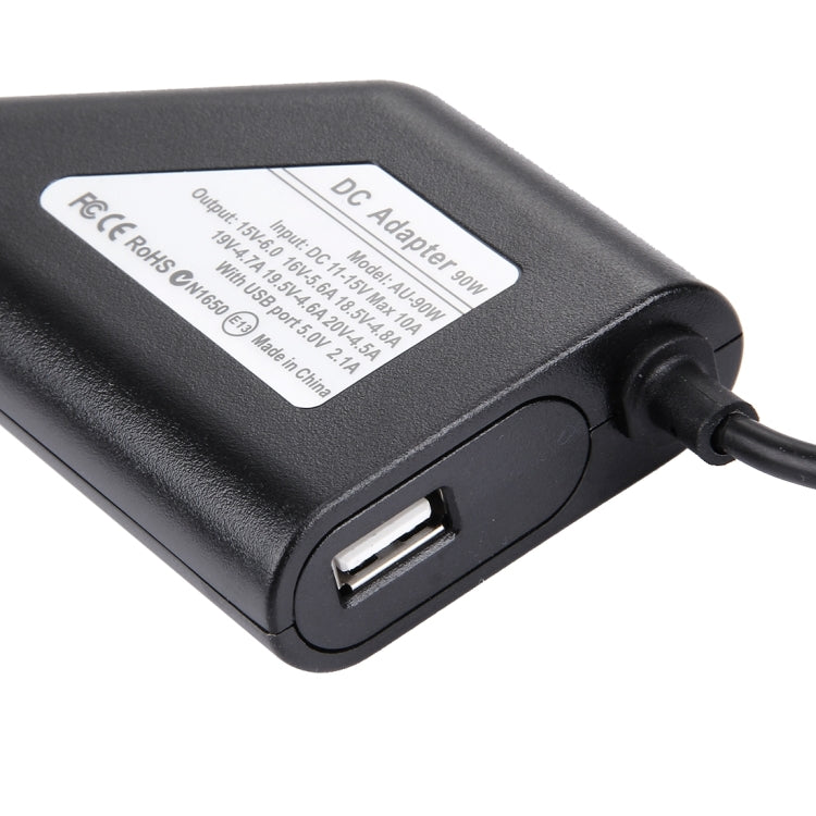 Laptop Notebook Power 90W Universal Car Charger with 8 Power Adapters & 1 USB Port for Samsung, Sony, Asus, Acer, IBM, HP, Lenovo (Black) - Universal Power Adapter by PMC TechLife | Online Shopping South Africa | PMC TechLife