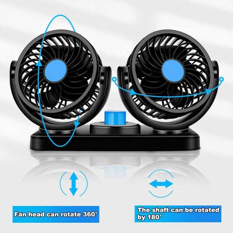HUXIN HX-T305 3W 360 Degree Adjustable Rotation Low Noise Mini Electric Car Fan, DC 12V - Heating & Fans by PMC TechLife | Online Shopping South Africa | PMC TechLife | Buy Now Pay Later Mobicred