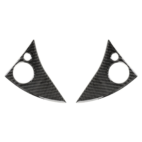 2 PCS Car Steering Wheel Button Carbon Fiber Decorative Sticker for Mercedes-Benz W204 2007-2010