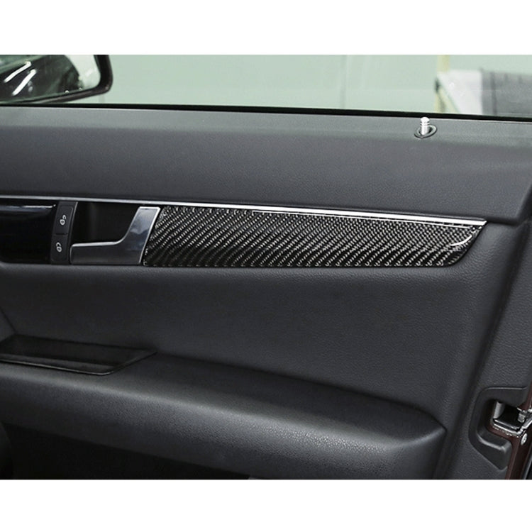 4 PCS Car Door Panel Carbon Fiber Decorative Sticker for Mercedes-Benz W204 - Car Interior Mouldings by PMC TechLife | Online Shopping South Africa | PMC TechLife | Buy Now Pay Later Mobicred