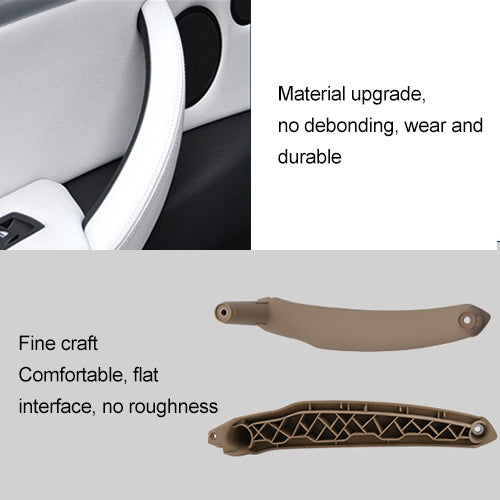 Car Interior Left Handle Inner Door Armrest Panel Pull 51416969401 for BMW X5 / X6, Left Drive(Brown)