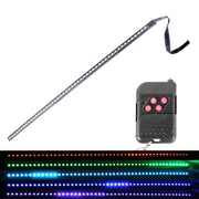 5050 20W 48 LED RGB Car Truck Remote Colorful Knight Rider LED Strobe Scanner Flash Strip Light, DC 12V  Cable Length: 130cm(Colorful Light)