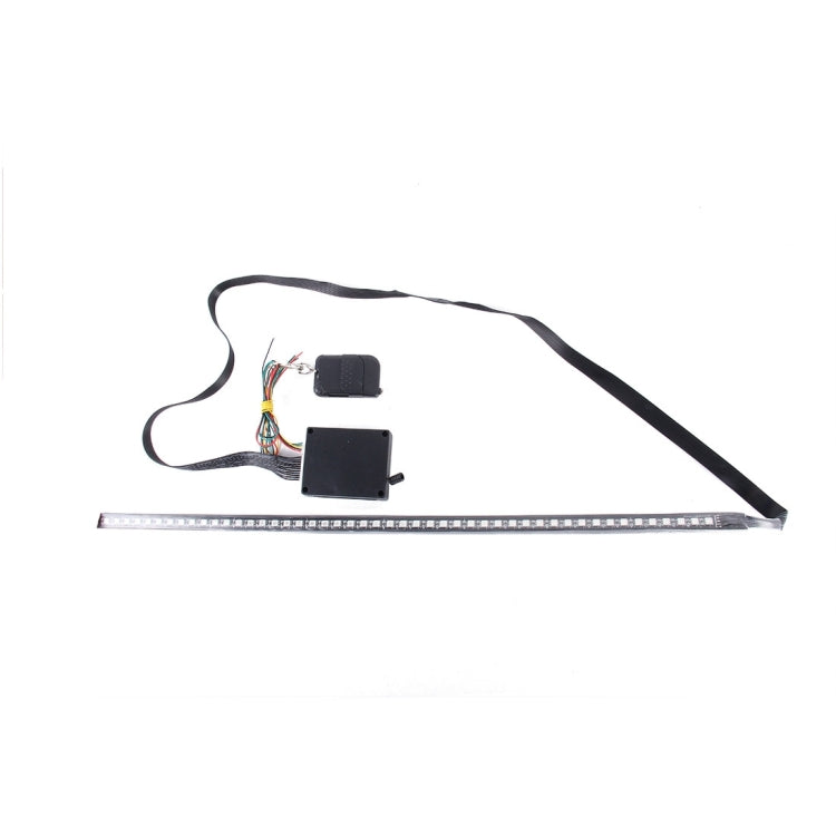 5050 20W 48 LED RGB Car Truck Remote Colorful Knight Rider LED Strobe Scanner Flash Strip Light, DC 12V  Cable Length: 130cm(Colorful Light)