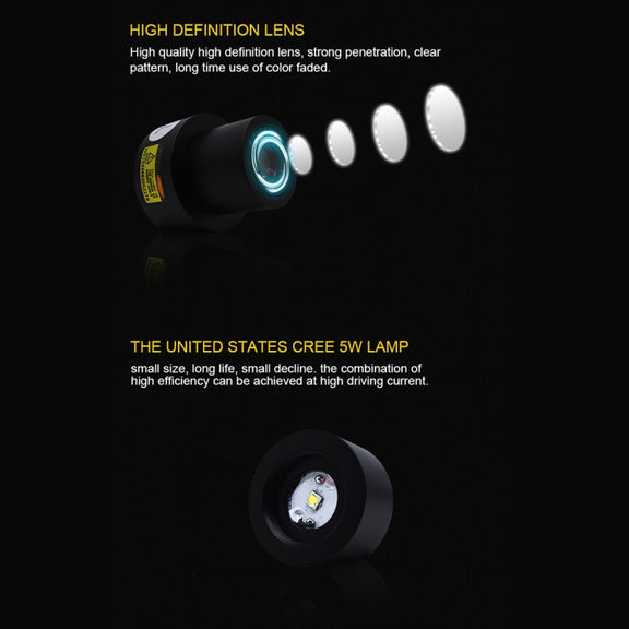 2 PCS DC 8-36V Ghost Shadow Courtesy Angel Wings Projection Lamp Car Door LED Welcome Lights(Ice Blue Light)