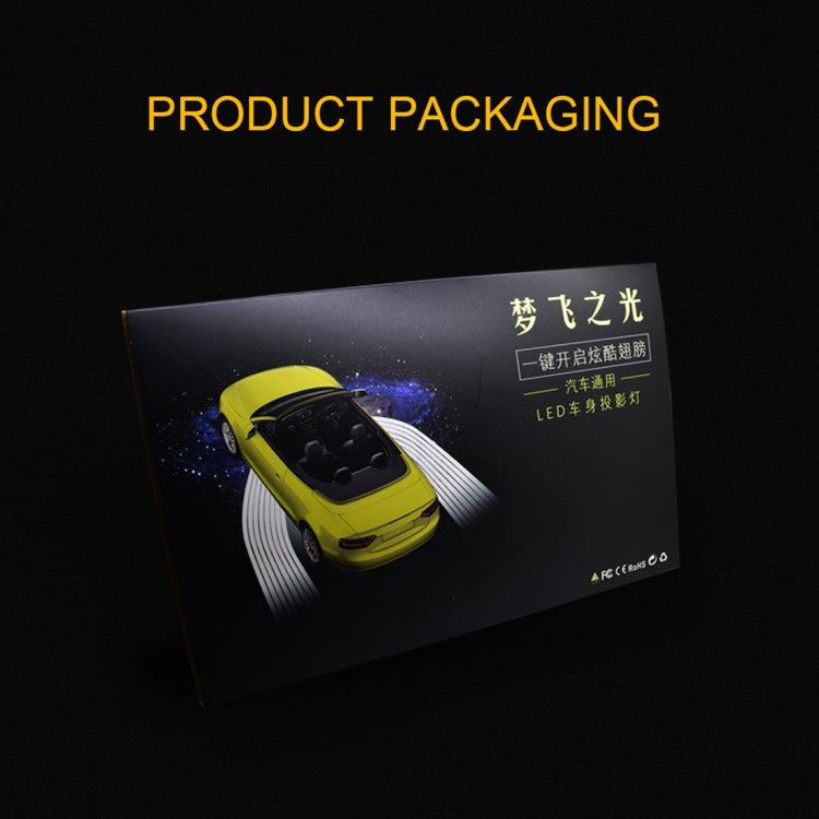 2 PCS DC 8-36V Ghost Shadow Courtesy Angel Wings Projection Lamp Car Door LED Welcome Lights(Red Light)