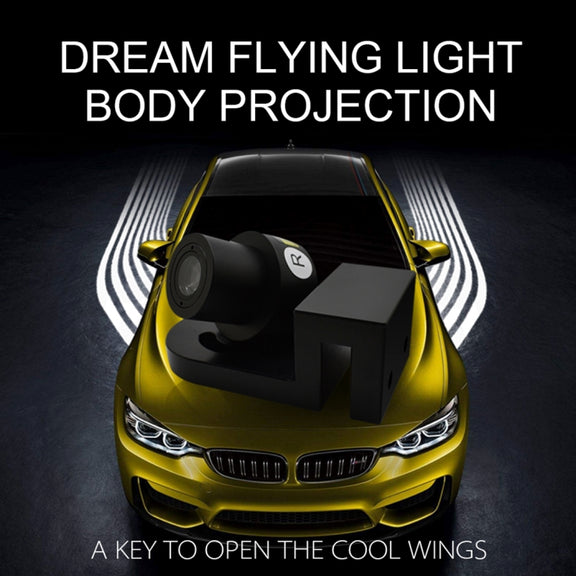 2 PCS DC 8-36V Ghost Shadow Courtesy Angel Wings Projection Lamp Car Door LED Welcome Lights(Red Light)