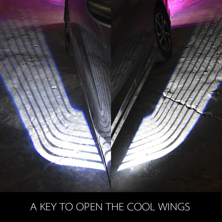 2 PCS DC 8-36V Ghost Shadow Courtesy Angel Wings Projection Lamp Car Door LED Welcome Lights(Red Light)